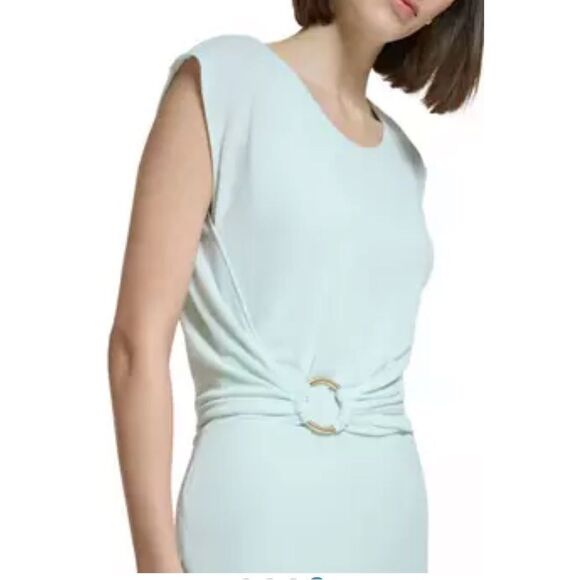 Calvin Klein Women's Dolman Sleeve Cinched Waist Solid Sheath Dress Size 2 - Picture 2 of 11